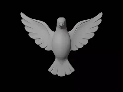 Peace Dove Sculpture 3D print model
