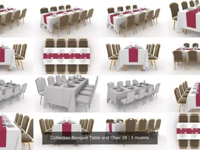 Collection Banquet Table and Chair 28