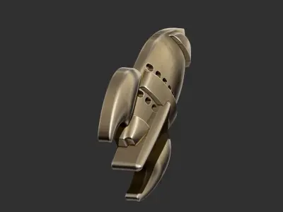 Rocket Relief Pendant 3D print model