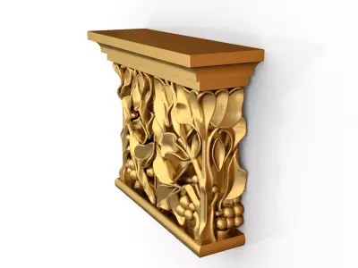 Decorative Bracket carved classic cnc 3d printing 06 3D print model