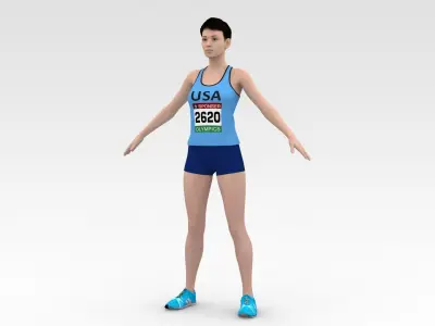 Athlete Runner  3D model purchase