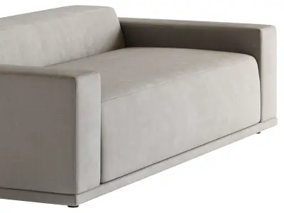 WHEAT PERFORMANCE VELVET SOFA 3D model
