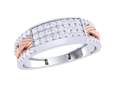 Mens gemstone diamond men Ring with details images 44 3D print model