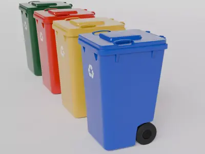 Trash Bin - Low poly Low-poly 3D model