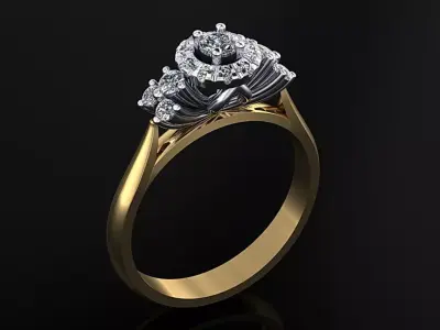 Women Ring 16 3D print model