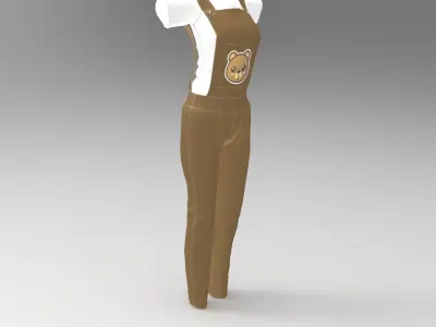 Farm Cute Outfit 3D model