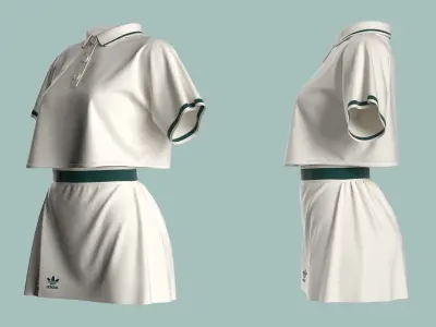 Tennis Outfit Marvelous Designer 3D model