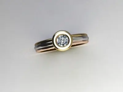  Vintage Cartier Ring 3D print model