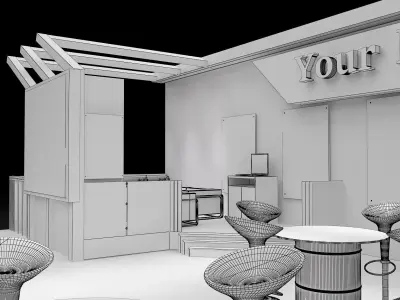 Booth Exhibition Stand a226a 3D model