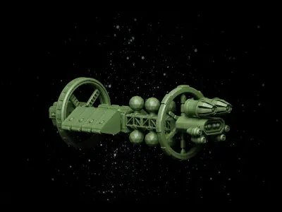 Sci-Fi Spaceship Low-poly 3D model Low-poly