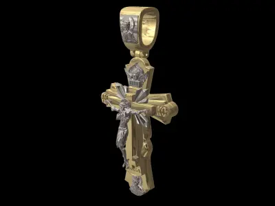 Orthodox Jesus cross 3D print model