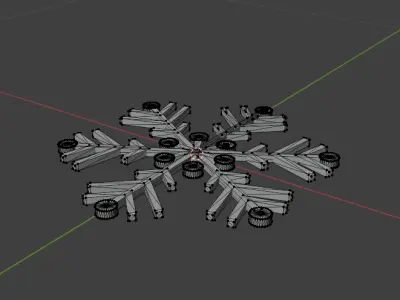 Snowflakes in 10 pack 3D print model