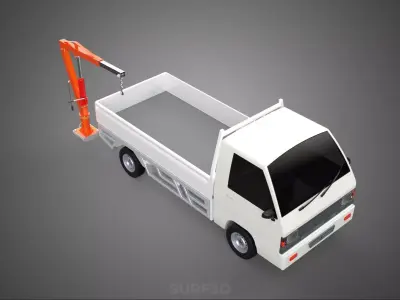 ATTACHED MANUAL HYDRAULIC JACK LIFT HOIST JIB CRANE PICKUP TRUCK 3D model