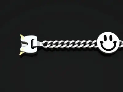 Necklace-Bracelet Silver and Gold Buckle 3D print model