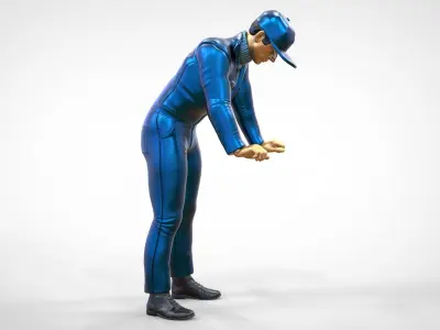 N6 Mechanic bend over car  3D print model