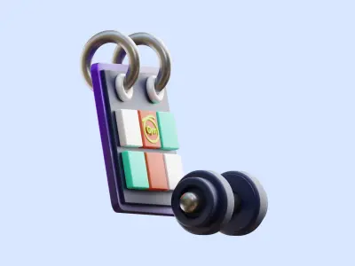 Gym Date 3D Illustration Low-poly 3D model