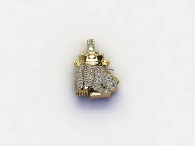 Monkey Pendant jewelry  3D model purchase