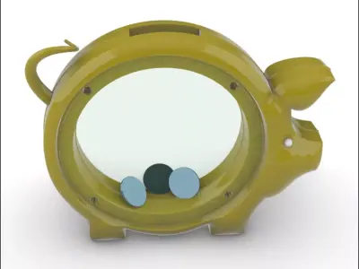 Piggy Bank Pig 3D model