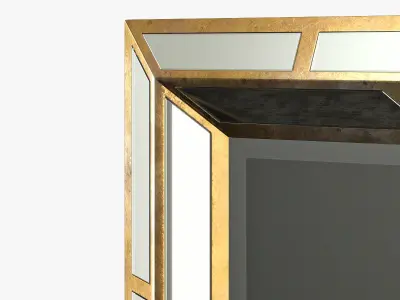 Paragon aged gold mirror 3D model