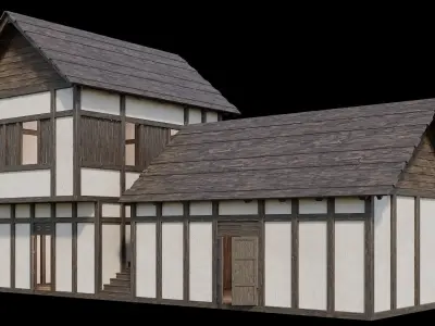 Medieval Village Pack  - 6 Assets - 4K Textures Game Ready Low-poly 3D model get