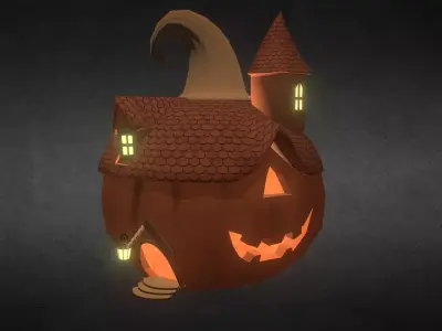 Halloween Pumpkin house 3D model