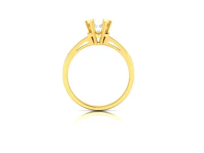 Solitaire Engagement Wedding Women Ring 3D print model