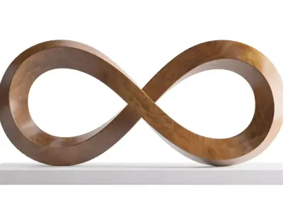 Abstract sculpture Infinity Mobius 3D model