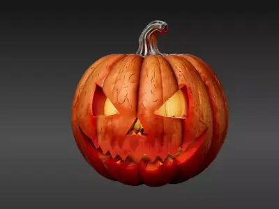 Jack o Lantern Lantern 3D Model Pumpkin Halloween  Low-poly 3D model