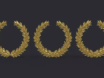 Laurel wreaths set 3D print model