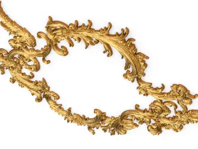 Plaster decorative frame ornament 27 3D model