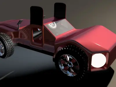 Car For Video Games Five Low-poly 3D model