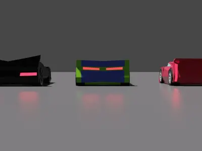 Low-poly sports cars Low-poly 3D model