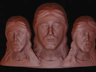 Jesus Christ Art CNC- ArtCam 3D print model