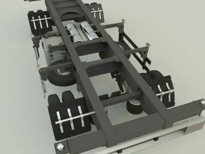 container trailer 580 3D model