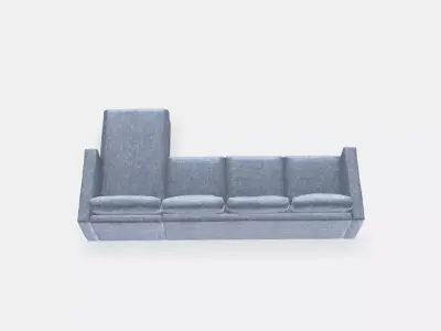VIMLE 4-seat sofa 4 Low-poly 3D model