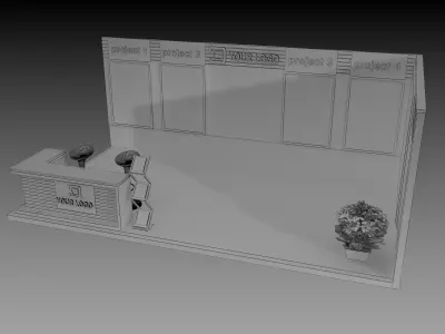 Booth Exhibition Stand a419d 3D model