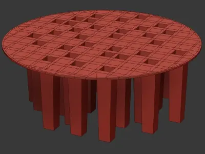 Oliver Gustav round coffee table 3D model