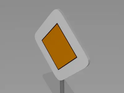 Priority sign 3D model