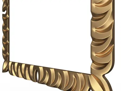 Classic Frame and Mirror 058 Low-poly 3D model