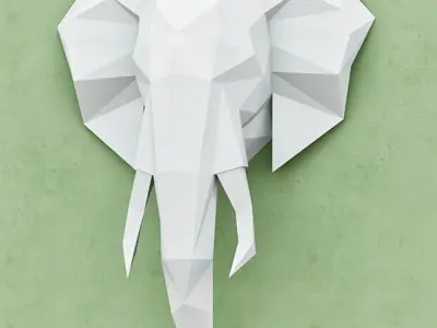ELEPHANT PAPER HEAD 3D model