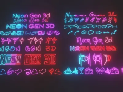 Neon Gen 3D Low-poly 3D model