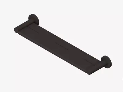 Shelf - Metal - Luxury - Round - Round Plate Low-poly 3D model