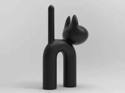 Saku Cat Low-poly 3D model