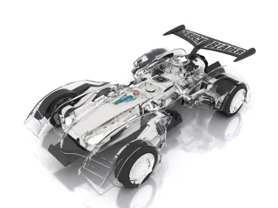 4WD model American team racing car 3D model