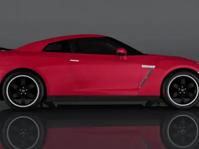 Nissan GT-R Low-poly 3D model