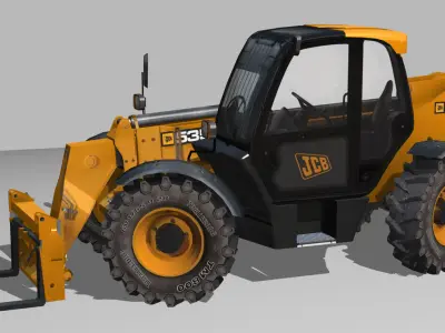 Telescopic Handler Forklift JCB 535 95 Low-poly 3D model