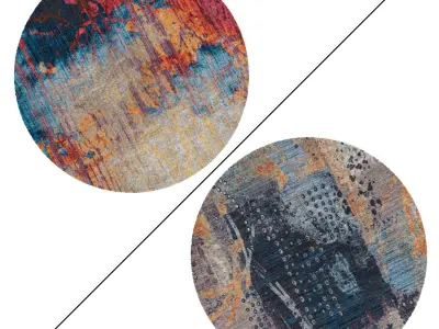 Round Rug Set 34 3D model