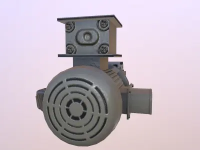 Motor Pump Lowpoly Low-poly 3D model