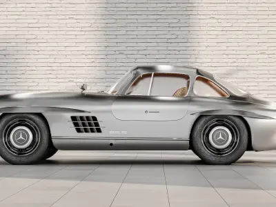  Mercedes Benz 300 SL Low-poly 3D model