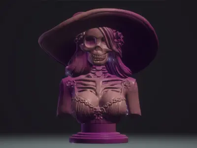 bust La Catrina 3D print model